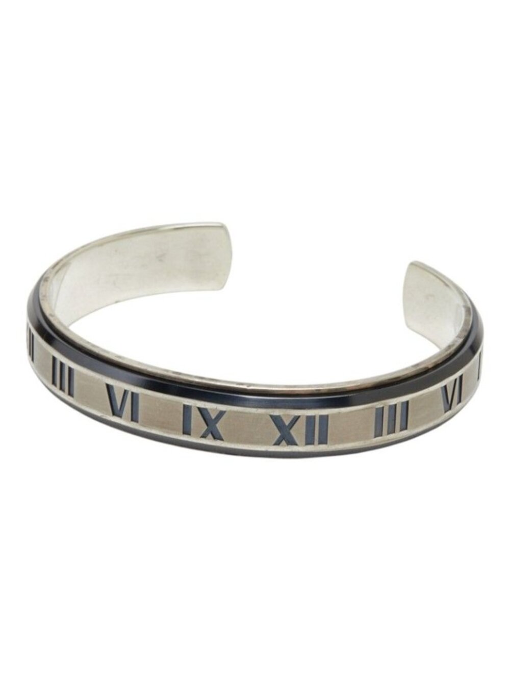 Tiffany & Co Atlas Bangle Silver Black Titanium Bracelet